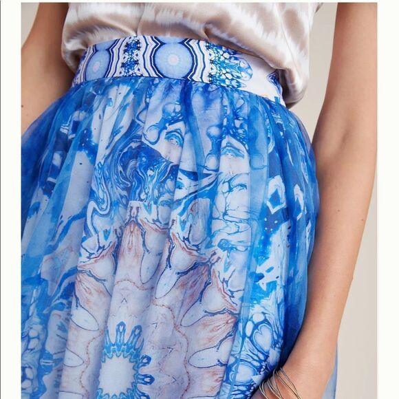 New Anthropologie Siddhartha Bansal Swetha Silk Maxi Skirt Large #024 - Picture 3 of 4